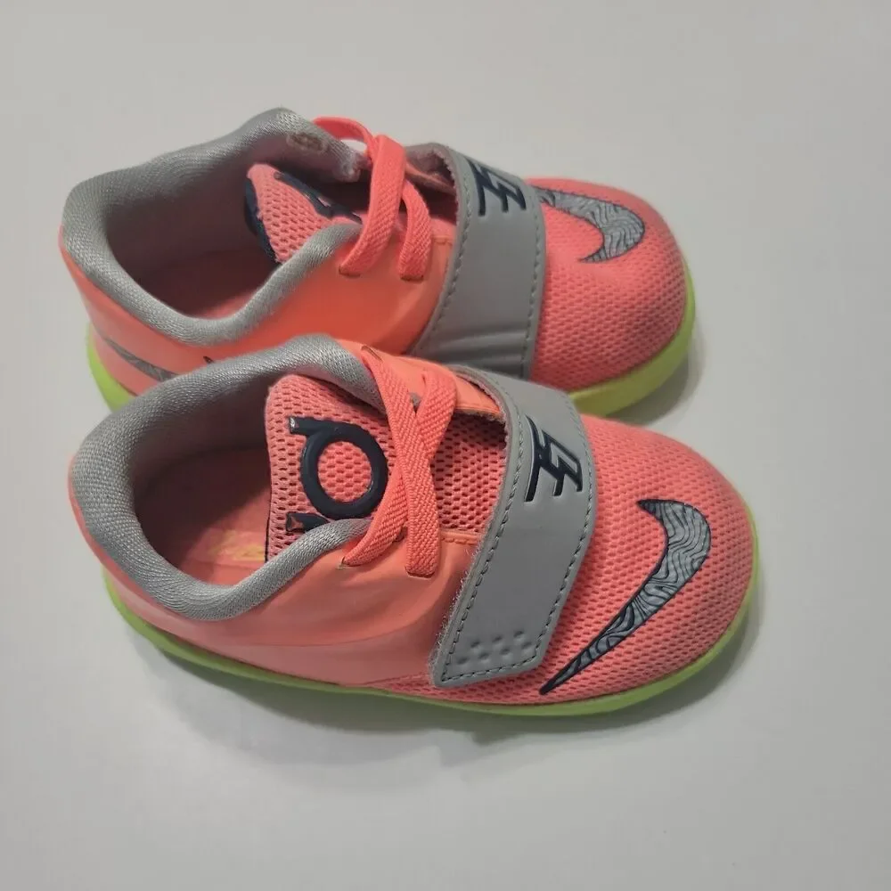 Nike Flex Girls 5 Child Sneakers Lace Up Hook Loop‎